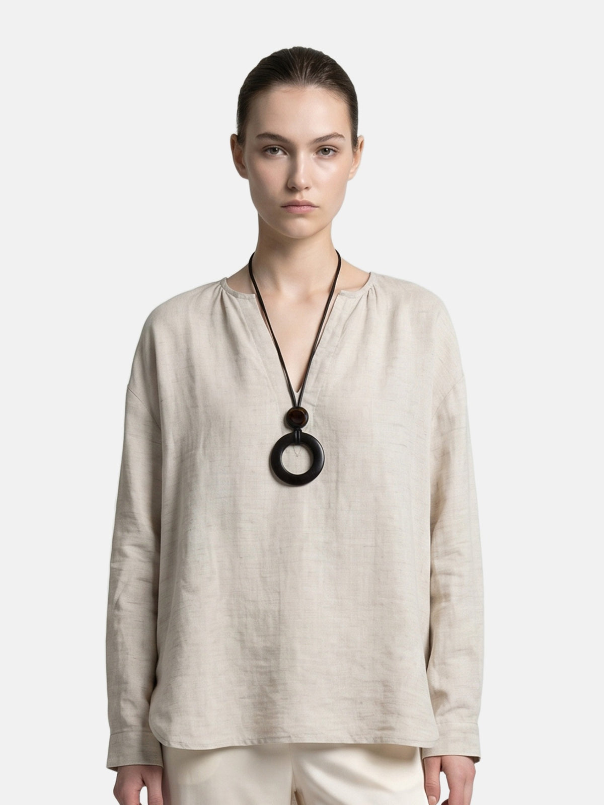 Blusa in Tencel Beige