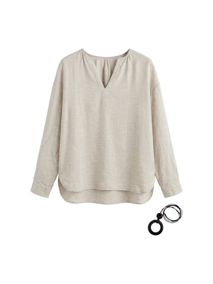 Blusa in Tencel Beige