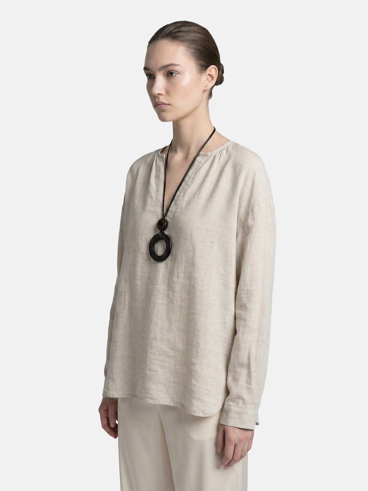 Blusa in Tencel Beige