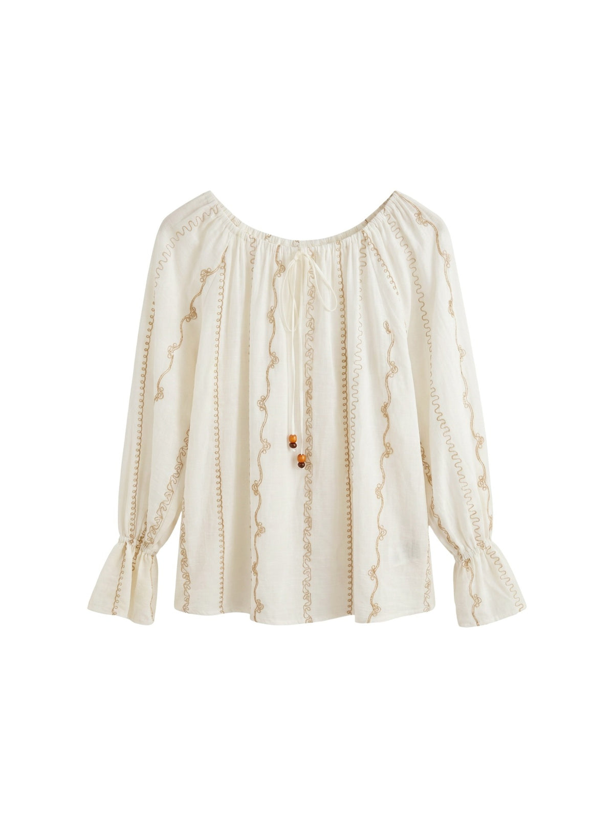 Blusa in Cotone Beige