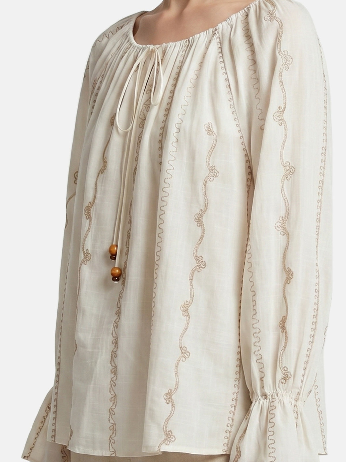 Blusa in Cotone Beige
