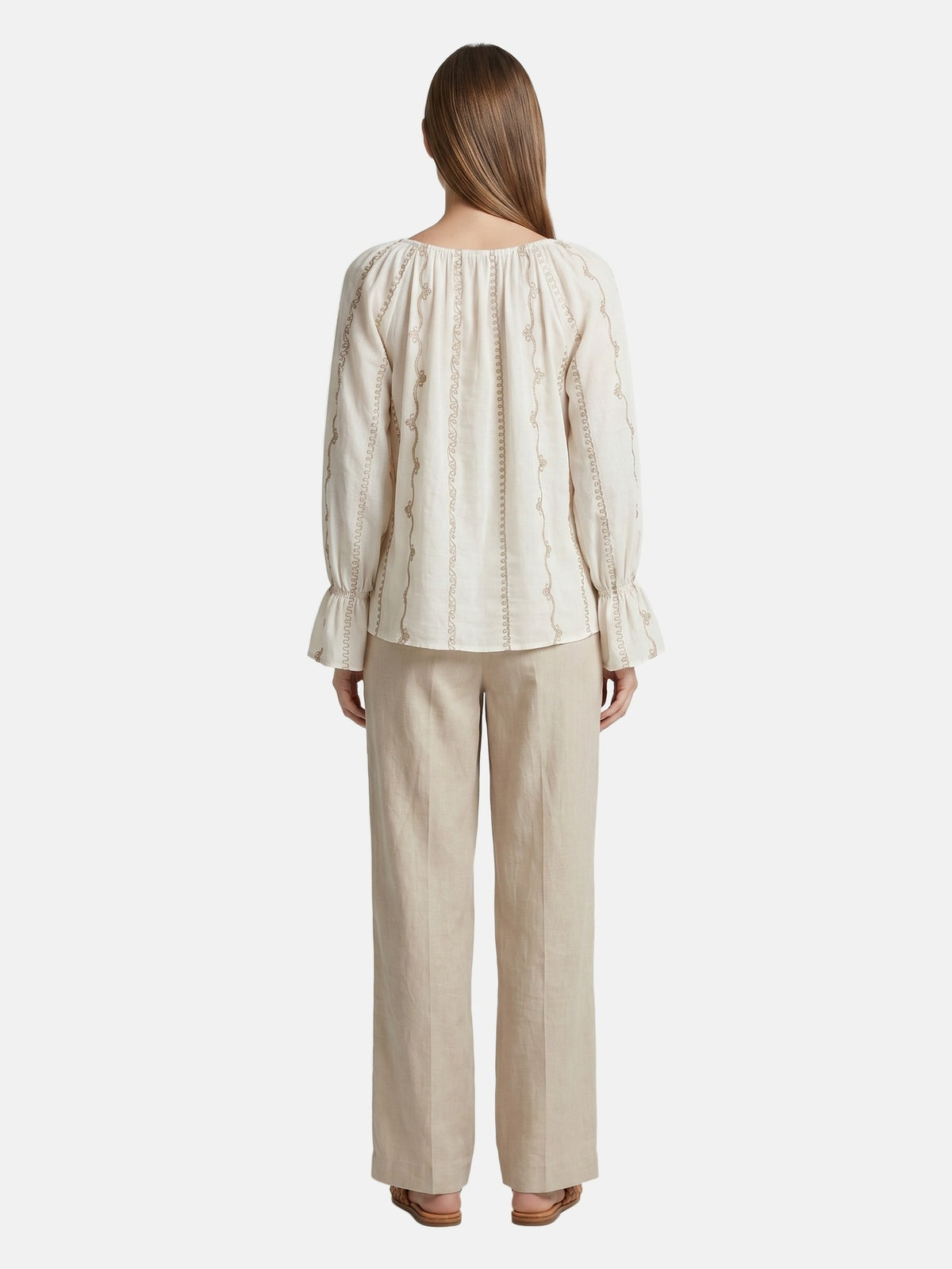 Blusa in Cotone Beige