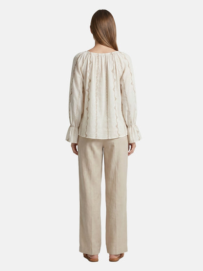 Blusa in Cotone Beige