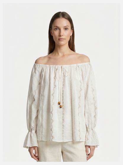 Blusa in Cotone Bianco