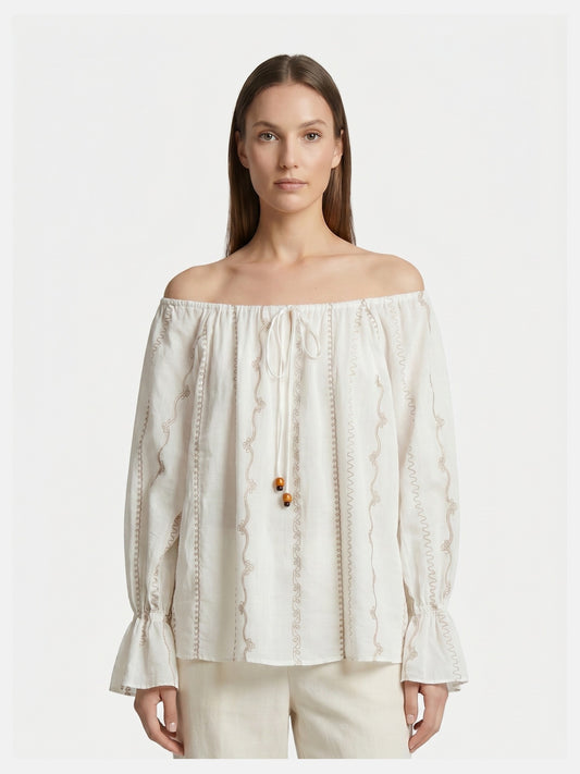 Blusa in Cotone Bianco