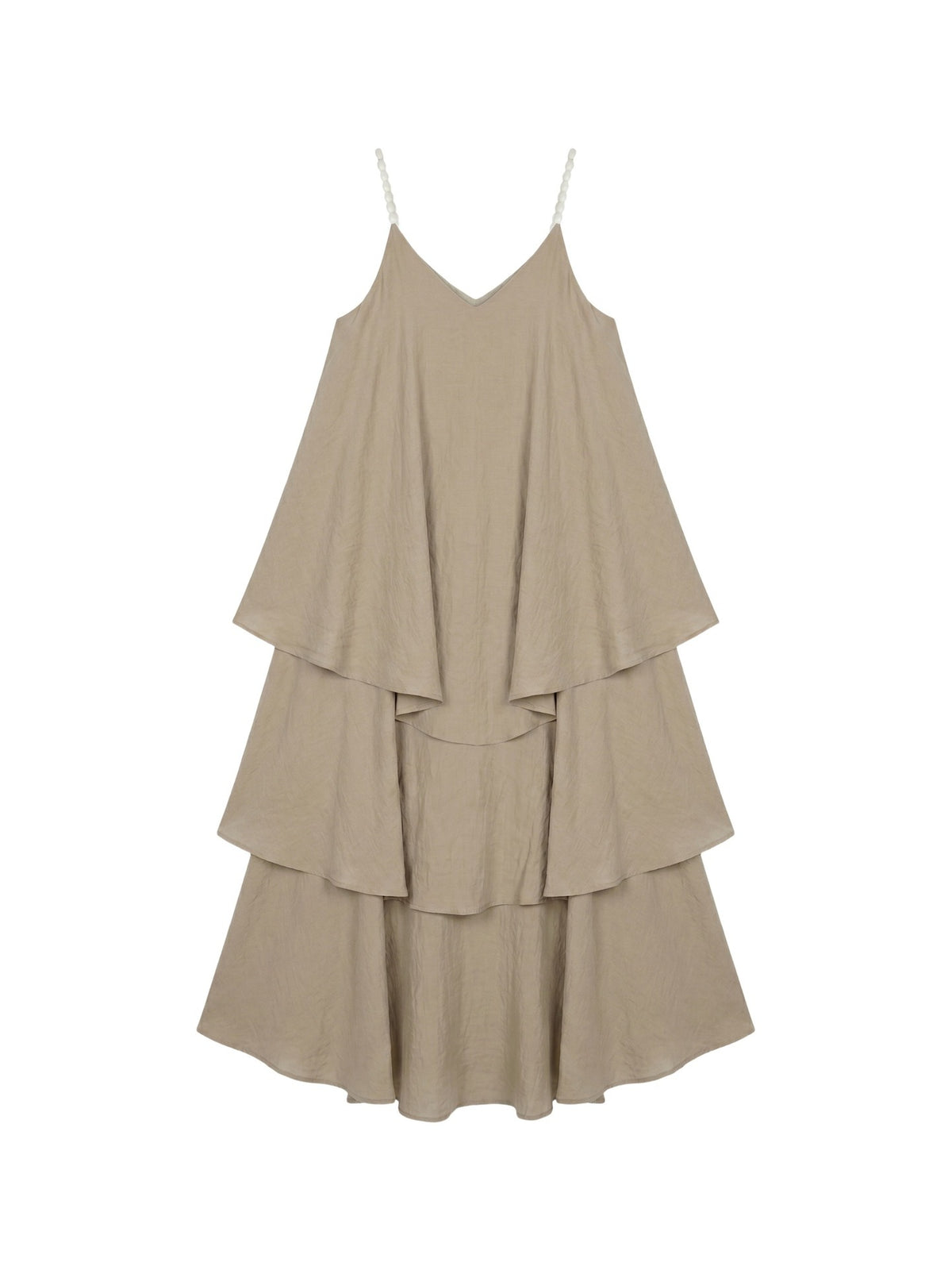 Vestito in Viscosa Beige