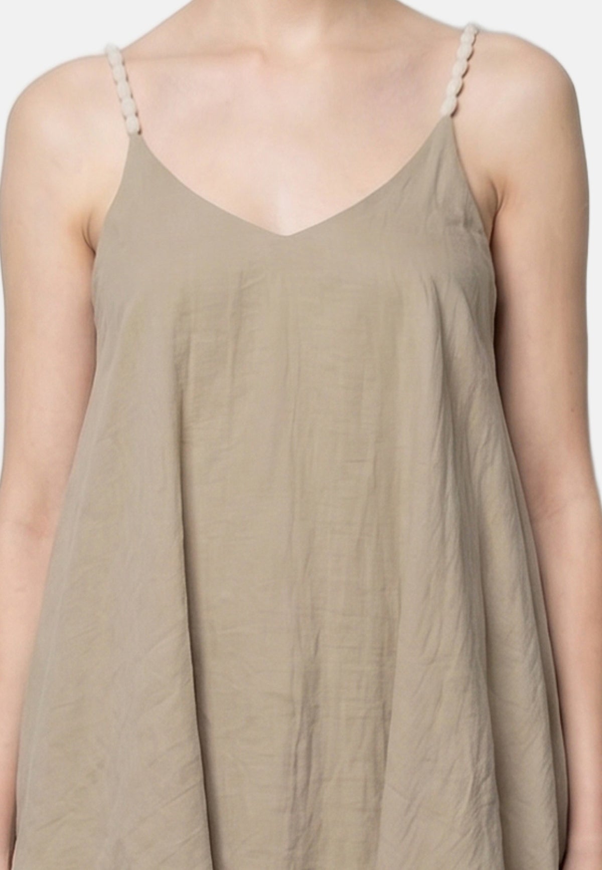 Vestito in Viscosa Beige
