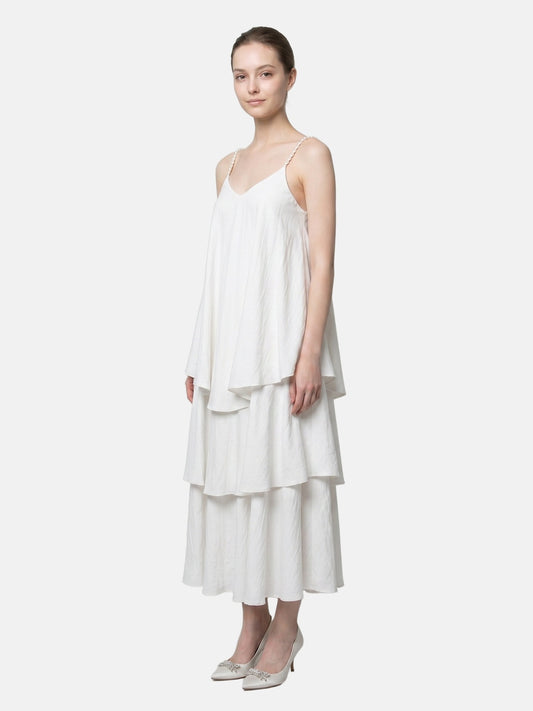 Vestito in Viscosa Bianco