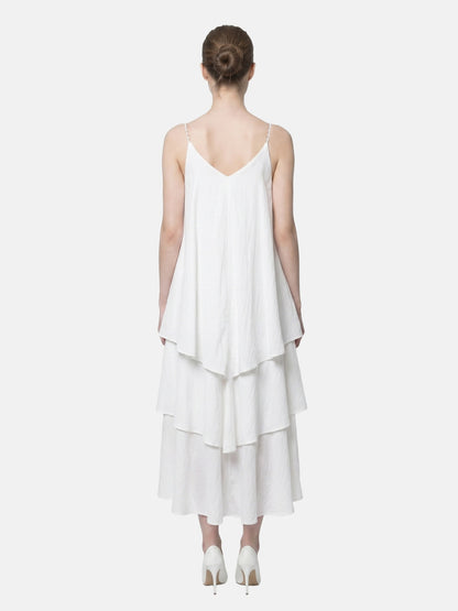 Vestito in Viscosa Bianco