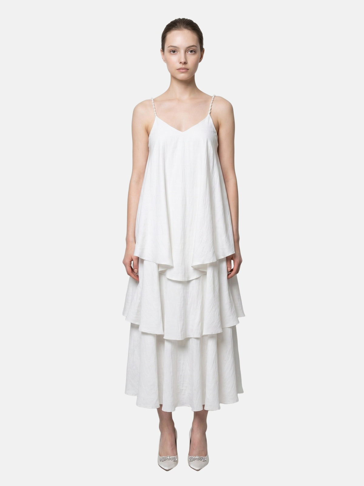 Vestito in Viscosa Bianco