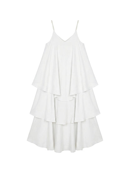 Vestito in Viscosa Bianco