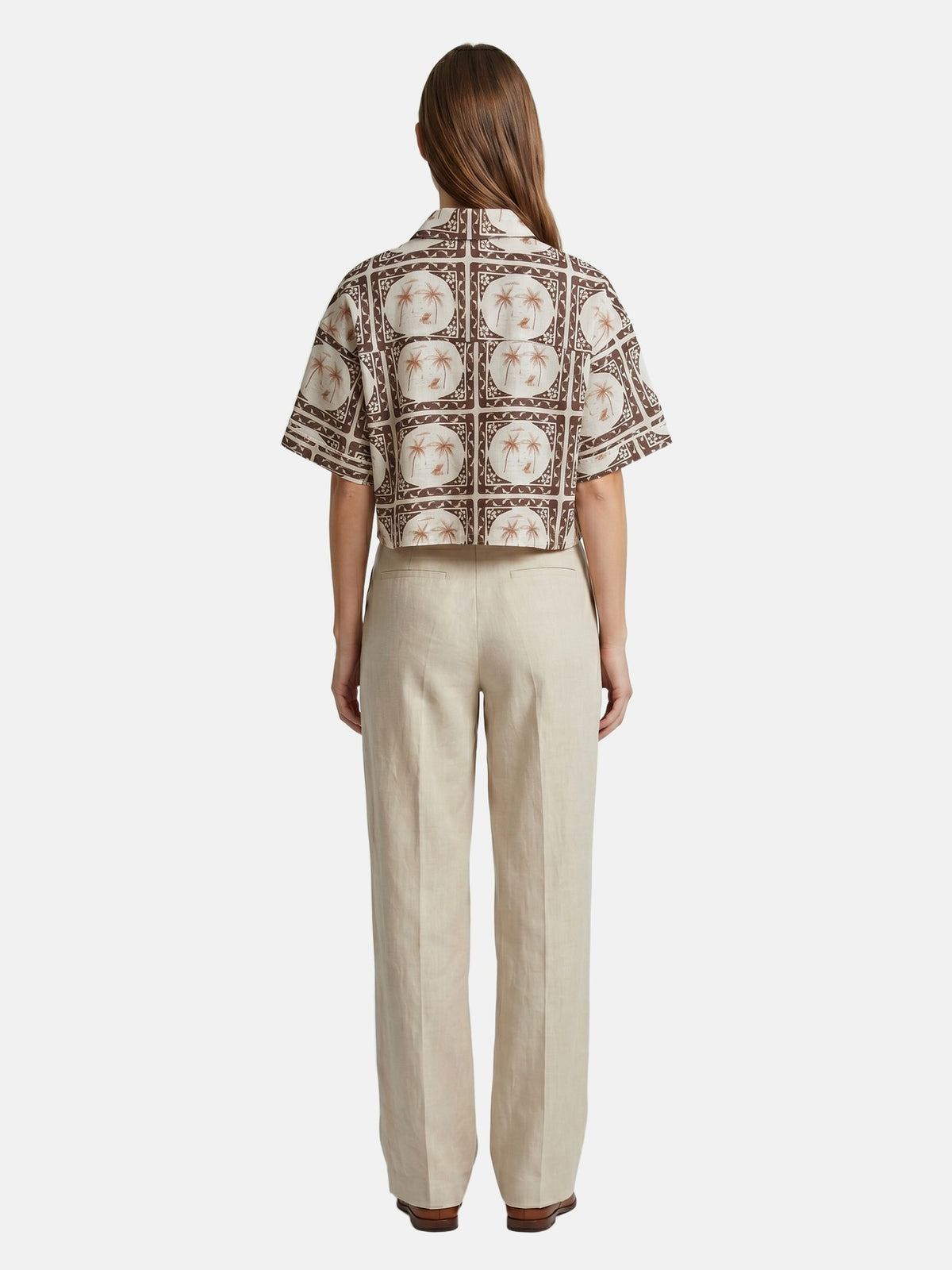 Camicia in Poliestere Marrone
