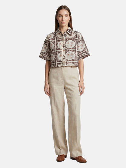 Camicia in Poliestere Marrone