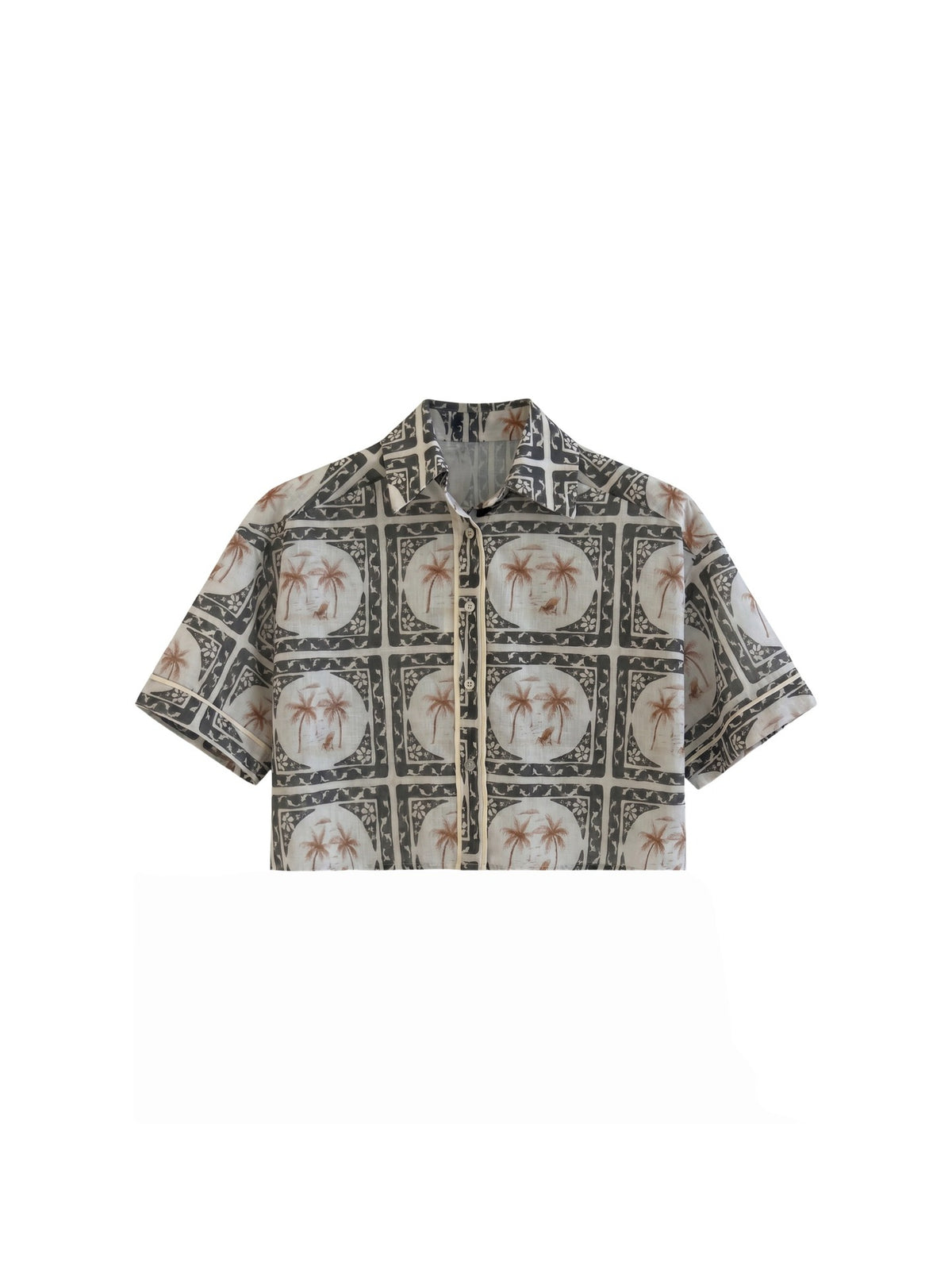 Camicia in Poliestere Verde Militare