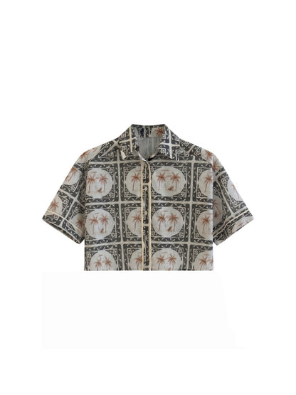 Camicia in Poliestere Verde Militare