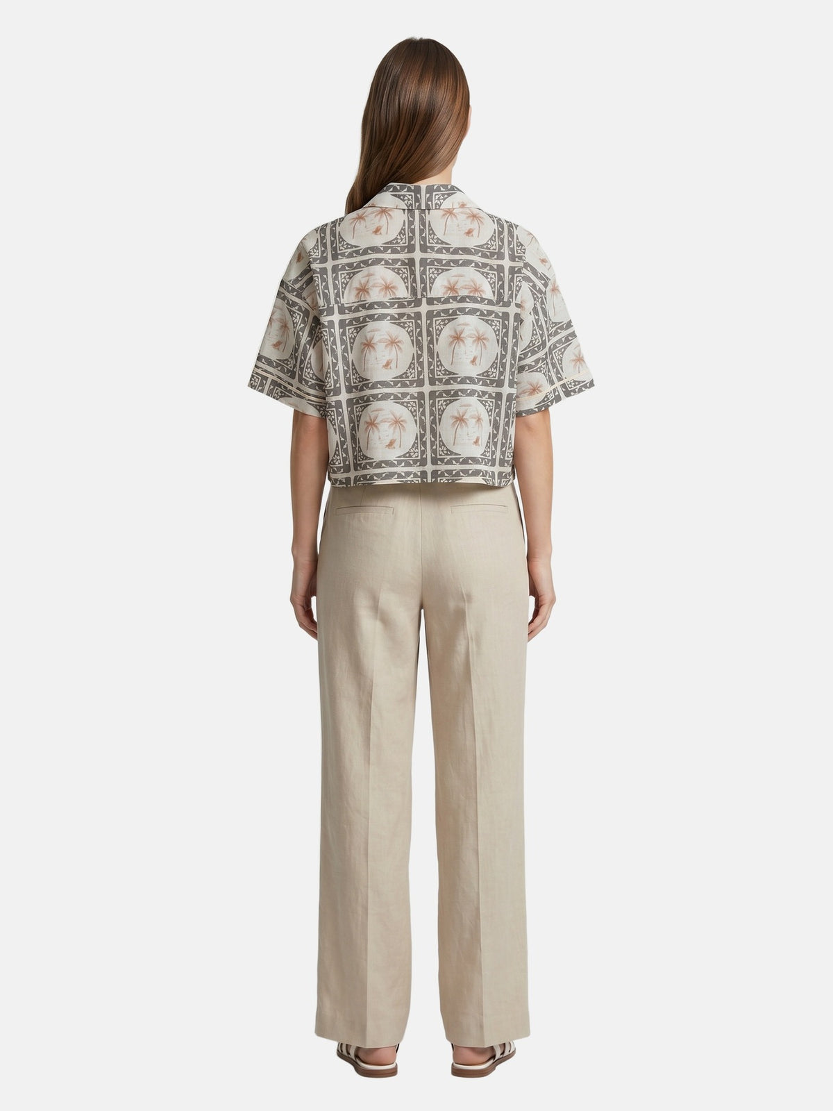 Camicia in Poliestere Verde Militare