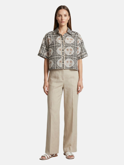 Camicia in Poliestere Verde Militare
