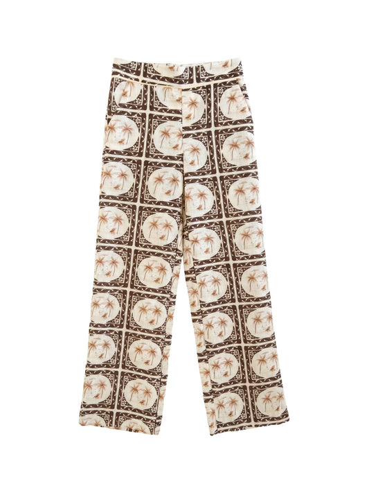 Pantaloni in Poliestere Marrone