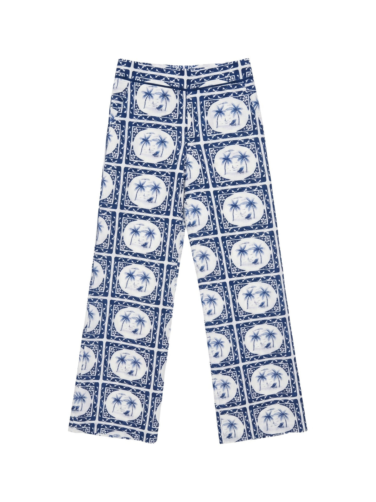 Pantaloni in Poliestere Blu Scuro