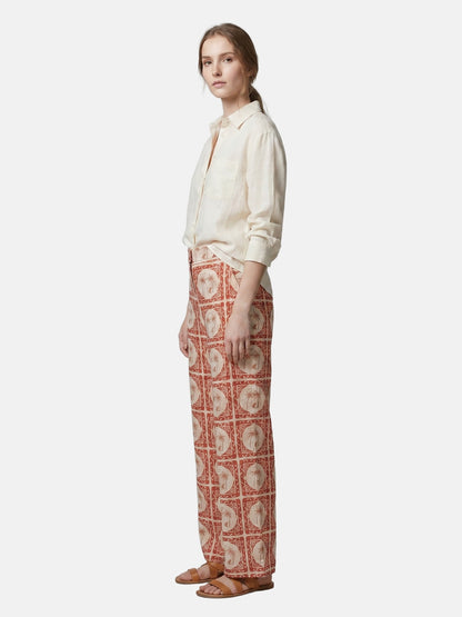 Pantaloni in Poliestere Rosso