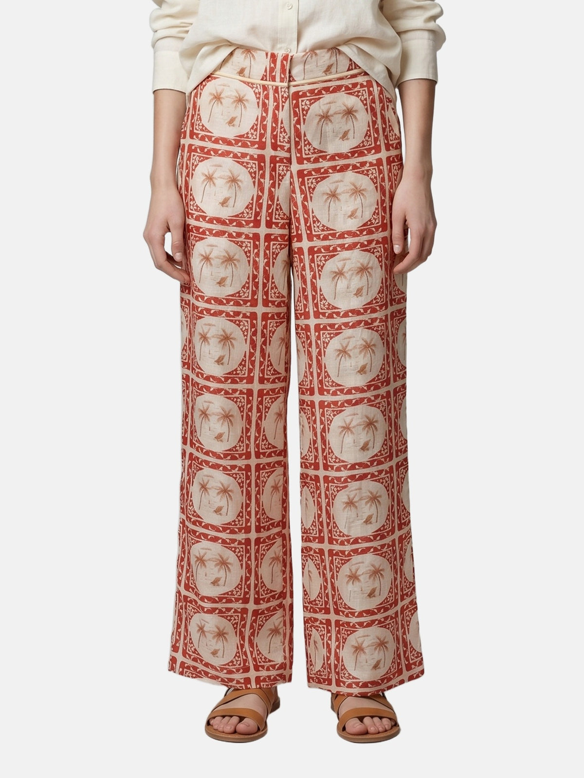 Pantaloni in Poliestere Rosso