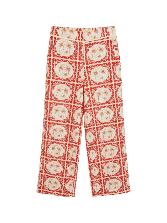 Pantaloni in Poliestere Rosso