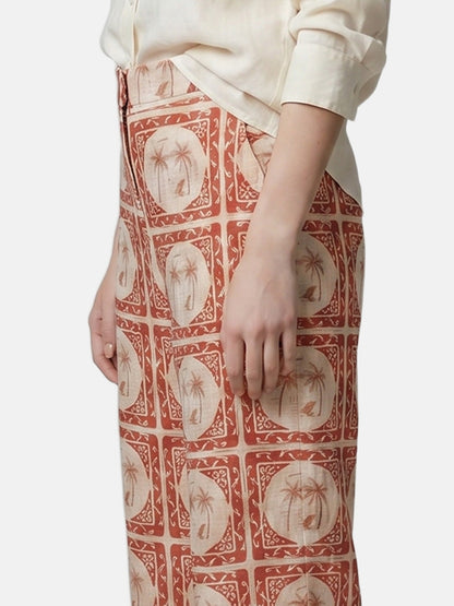 Pantaloni in Poliestere Rosso