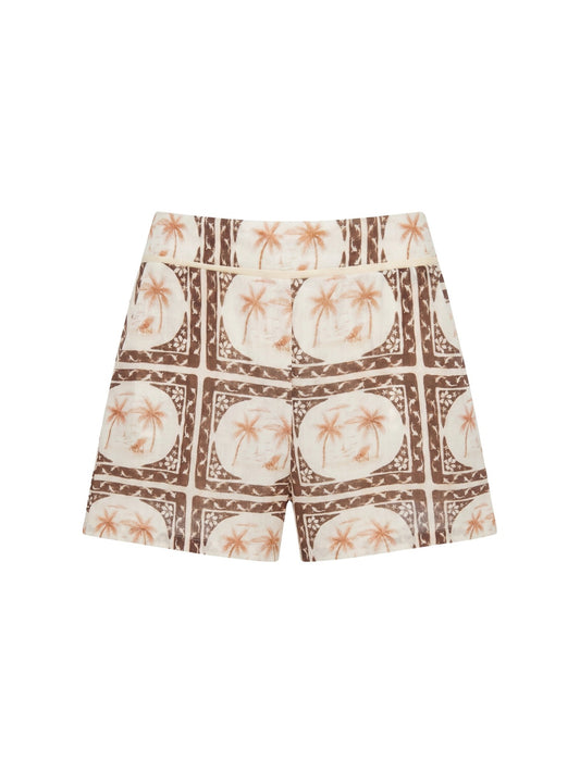 Pantaloncino in Poliestere Marrone