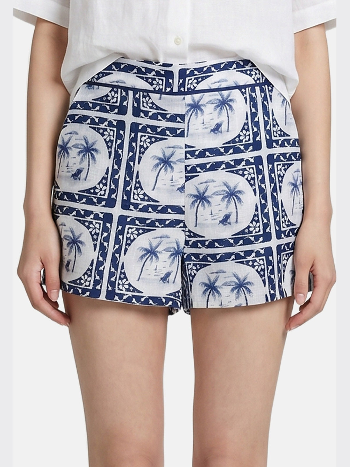 Pantaloncino in Poliestere Blu Scuro