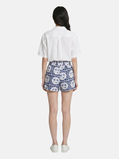 Pantaloncino in Poliestere Blu Scuro