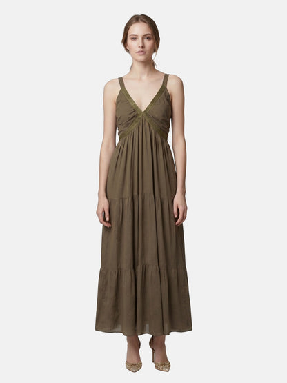 Vestito in Cotone Marrone