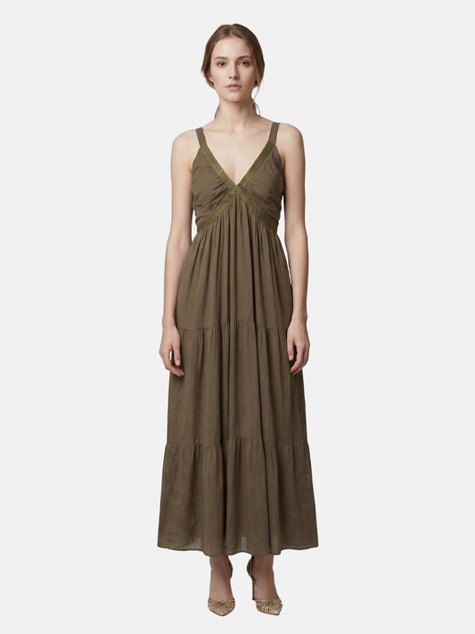 Vestito in Cotone Marrone