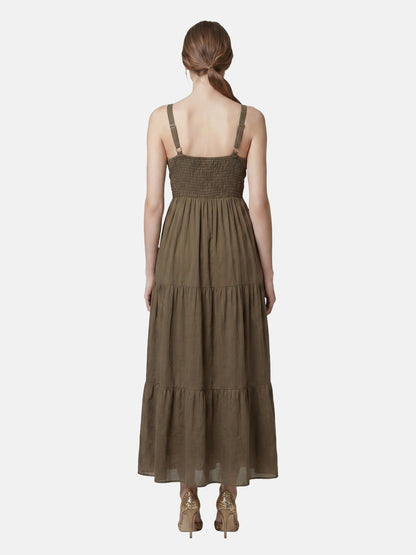 Vestito in Cotone Marrone