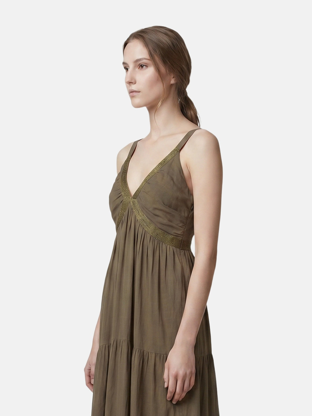 Vestito in Cotone Marrone