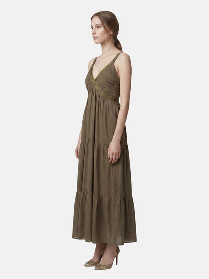 Vestito in Cotone Marrone