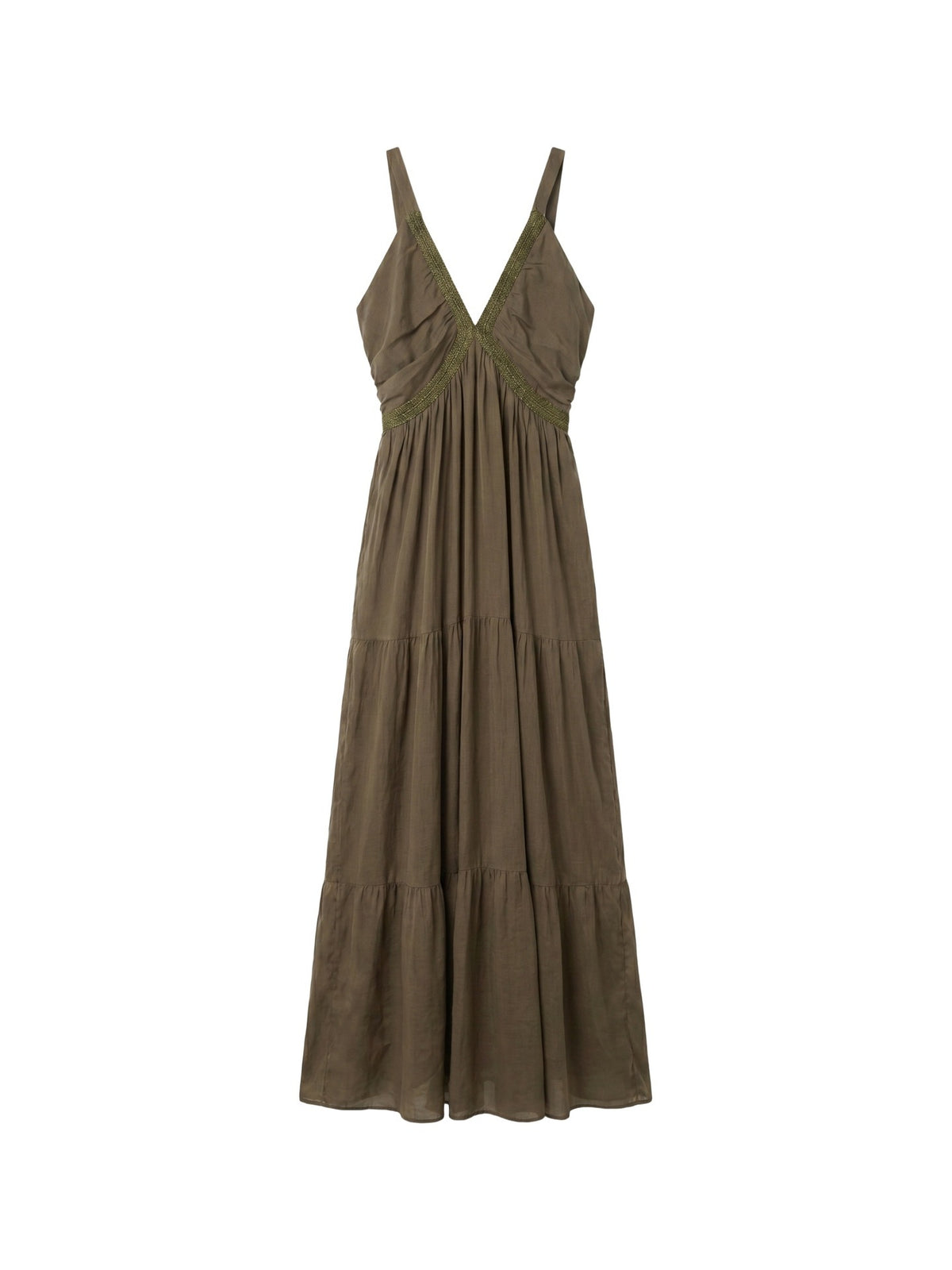 Vestito in Cotone Marrone