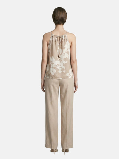 Canotta in Viscosa Beige Scuro