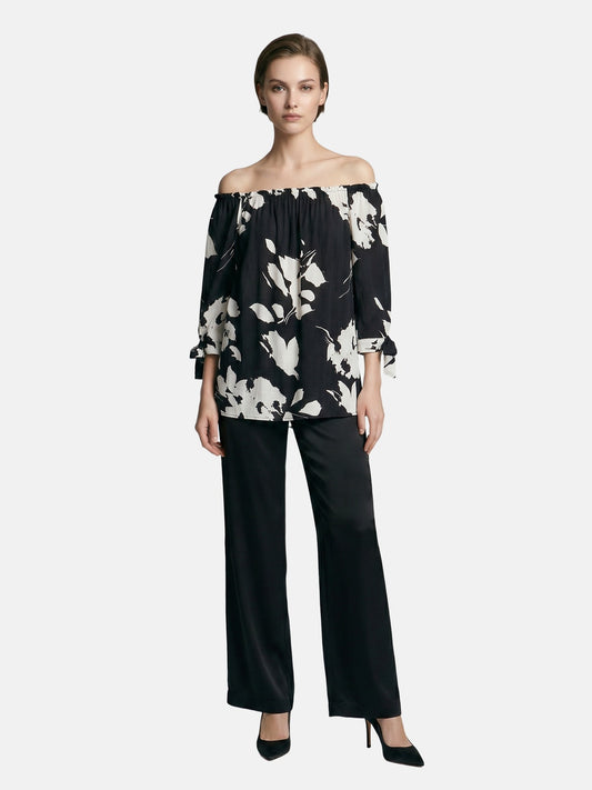 Blusa in Viscosa Nero
