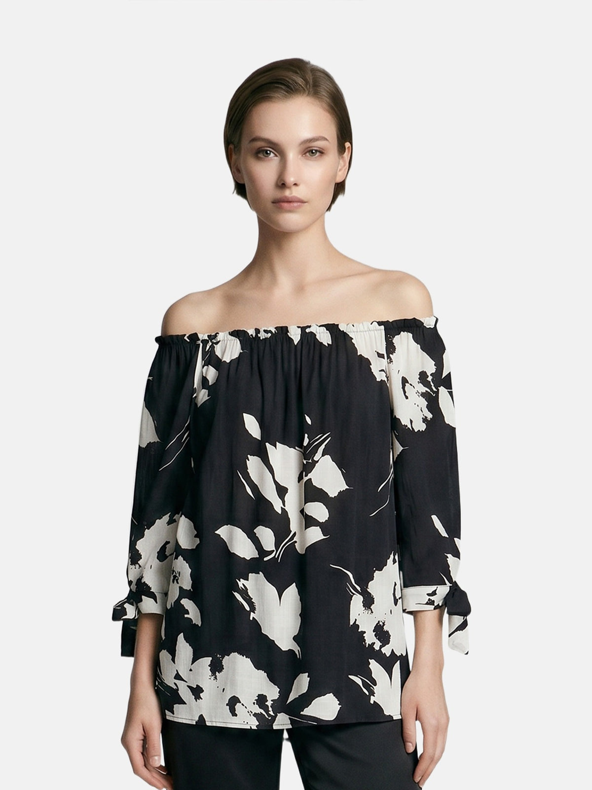Blusa in Viscosa Nero