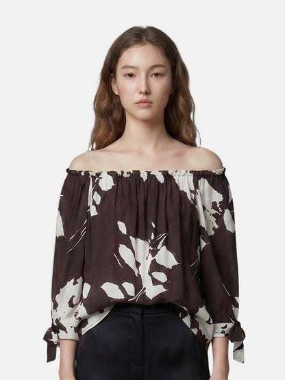 Blusa in Viscosa Marrone