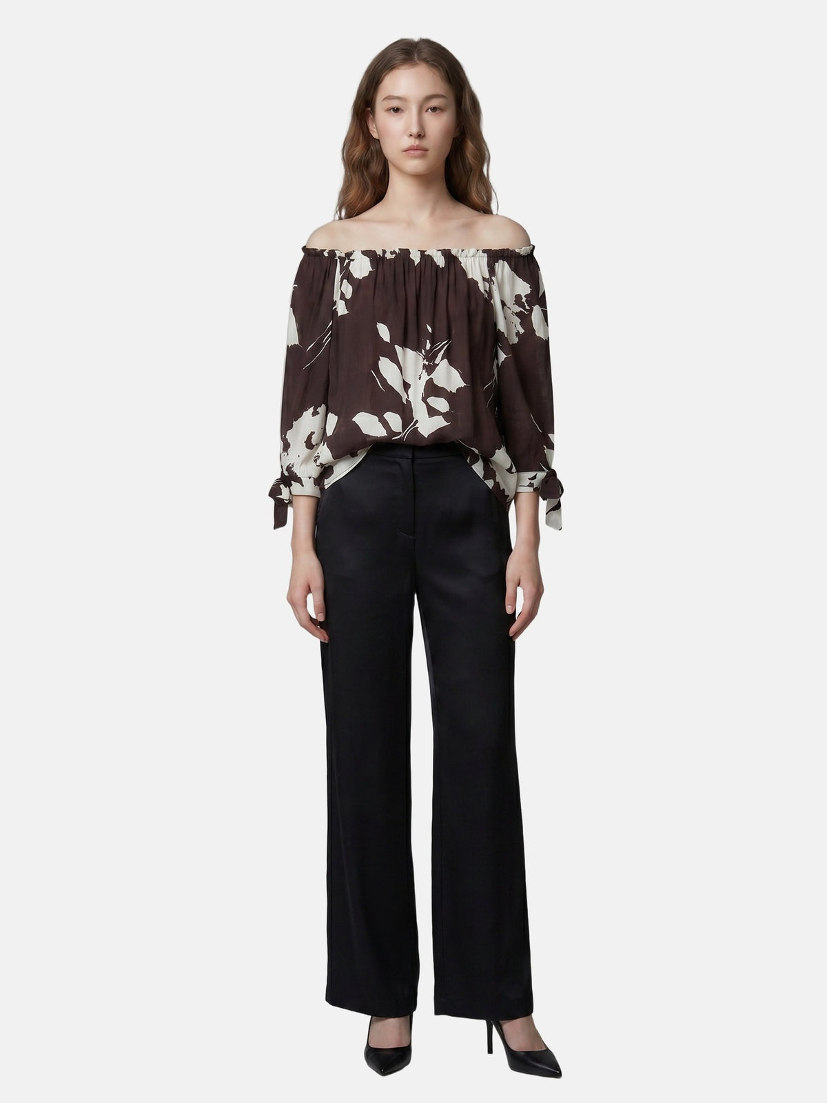 Blusa in Viscosa Marrone