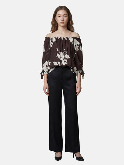 Blusa in Viscosa Marrone