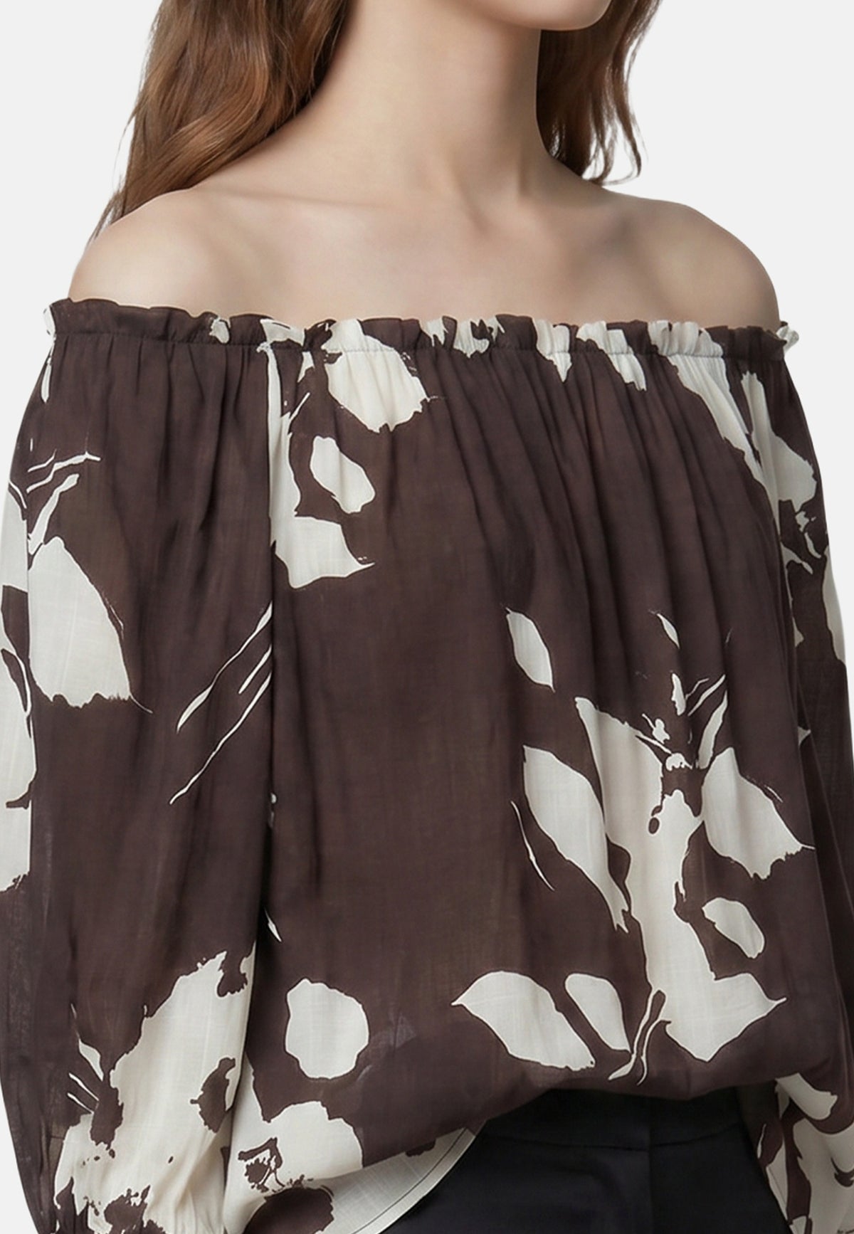 Blusa in Viscosa Marrone