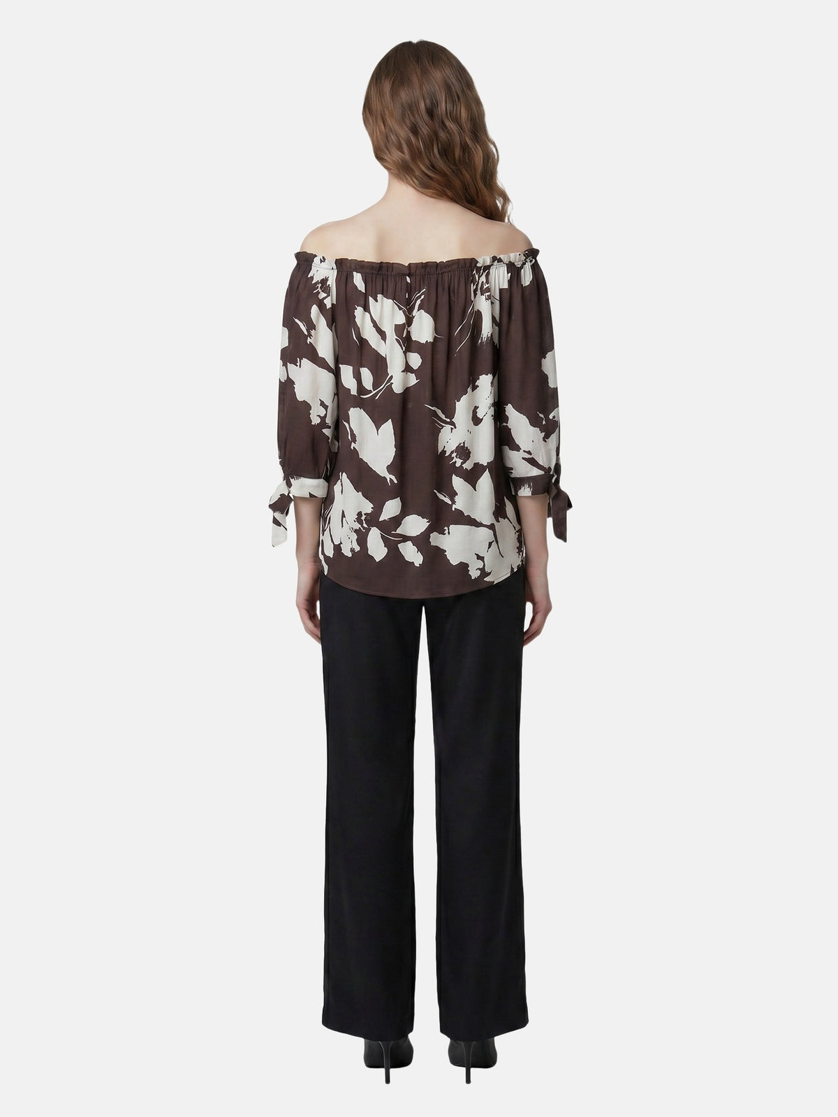 Blusa in Viscosa Marrone