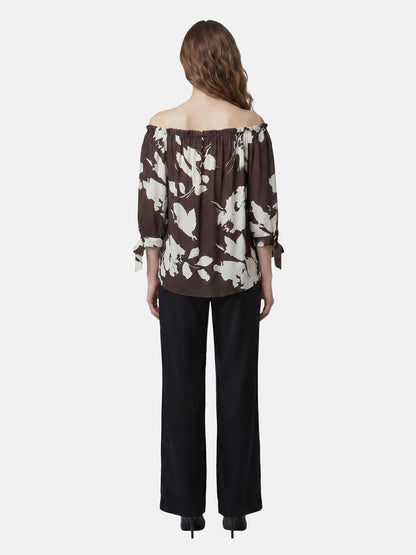 Blusa in Viscosa Marrone