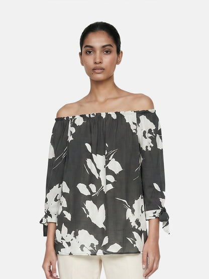 Blusa in Viscosa Verde Militare