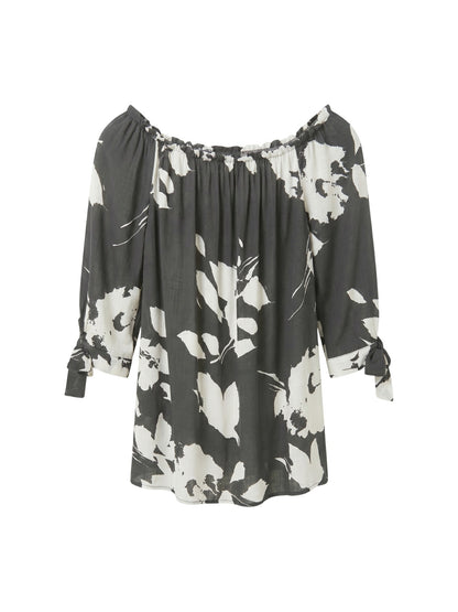 Blusa in Viscosa Verde Militare