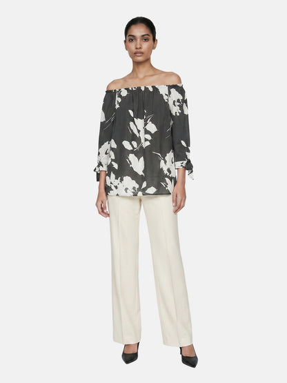 Blusa in Viscosa Verde Militare