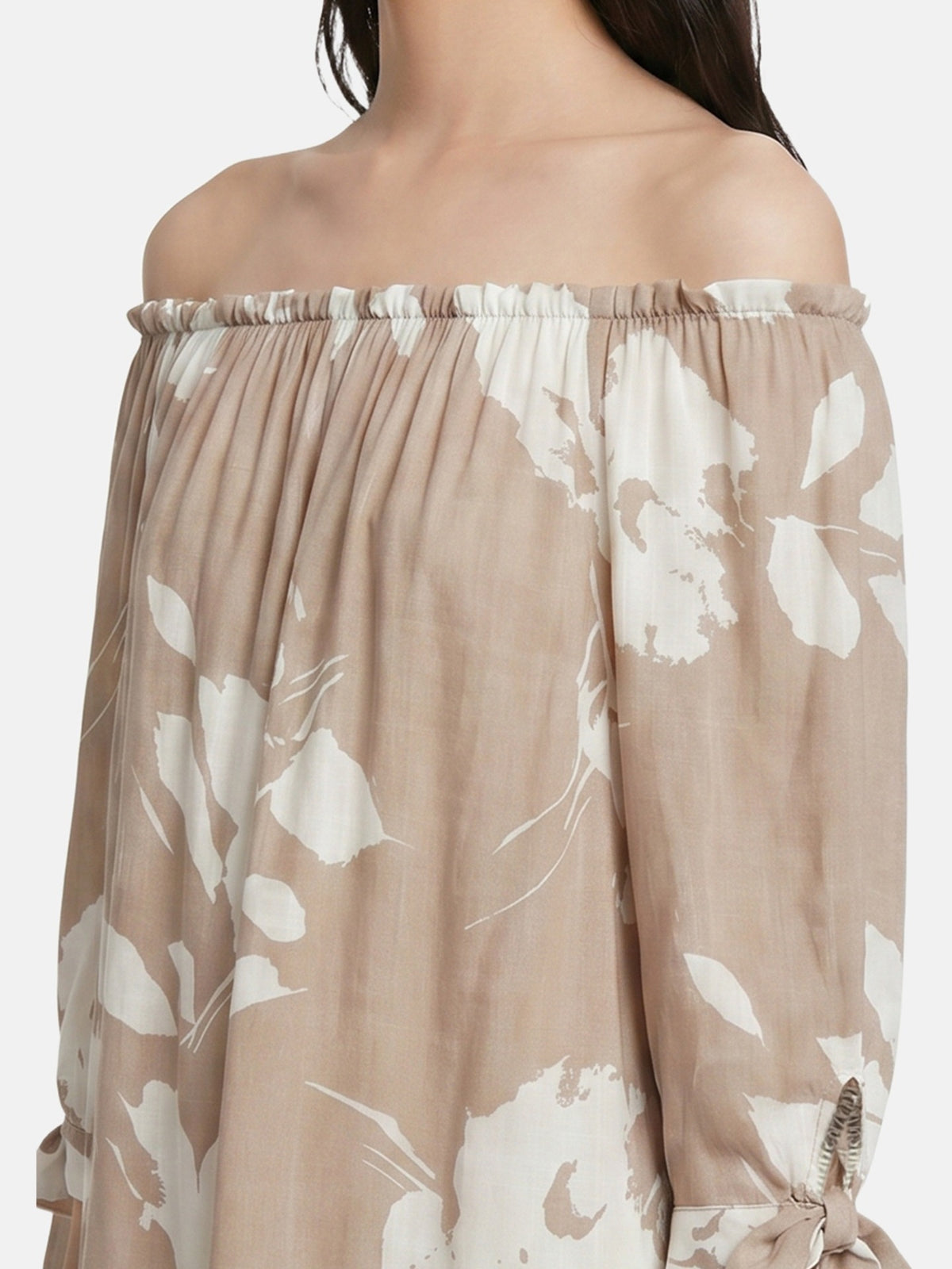 Blusa in Viscosa Beige Scuro