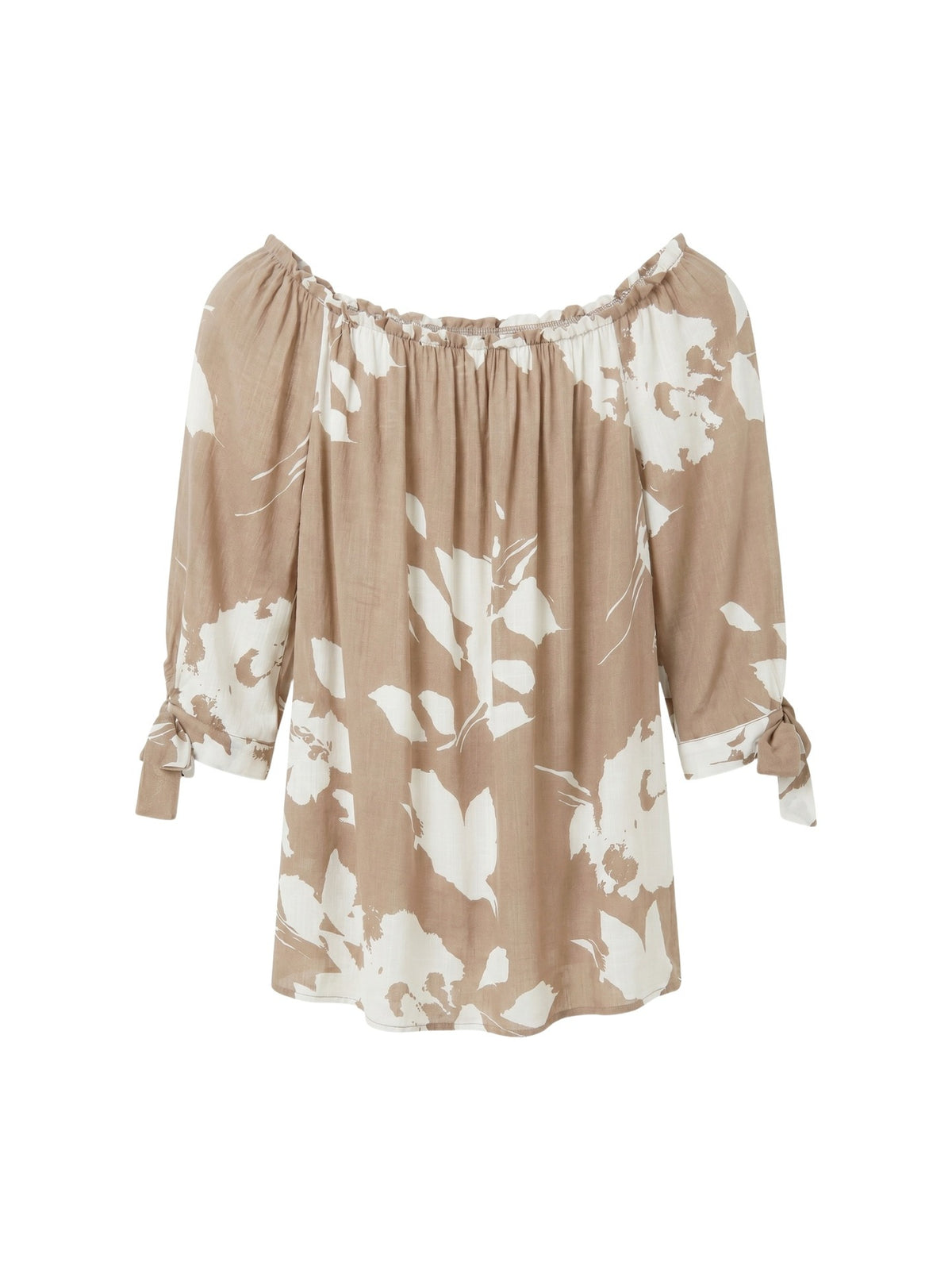 Blusa in Viscosa Beige Scuro